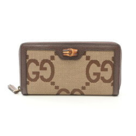 Gucci Diana Jumbo GG Long Wallet Leather Beige Brown - Picture 1 of 5